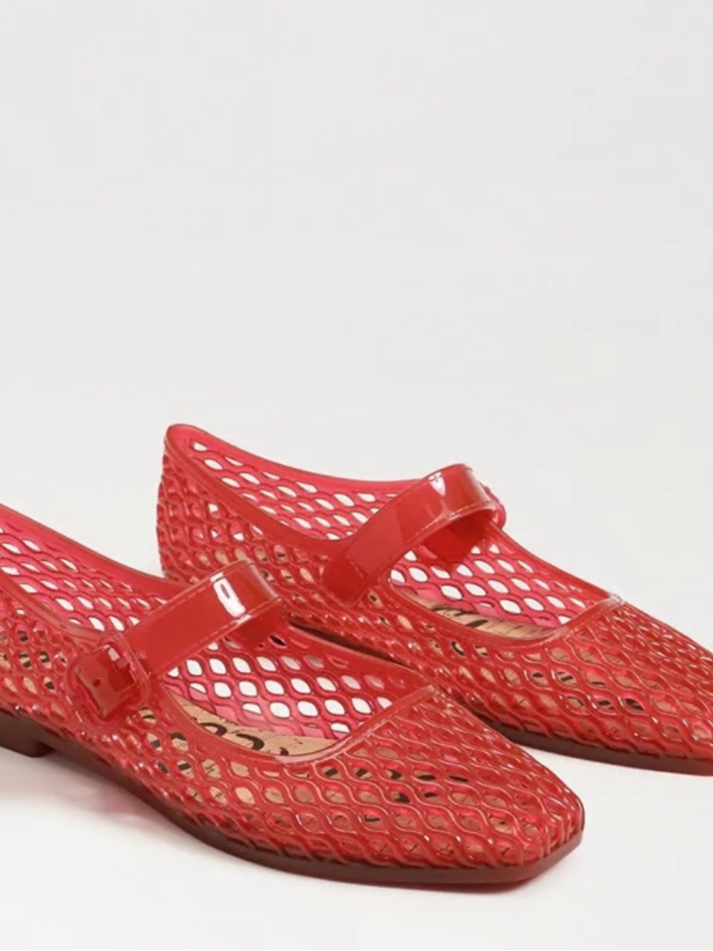 Sam Edelman Red Michaela Jelly Mary Jane Flat sz 8 EUC - Picture 2 of 8